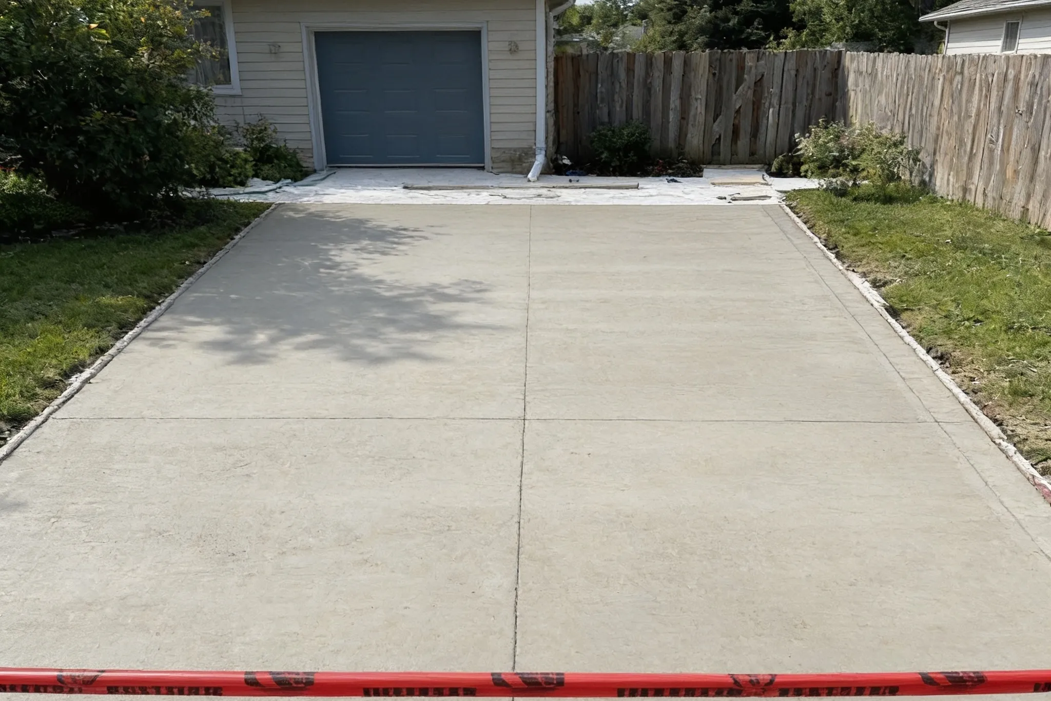 A finished concrete driveway, Southern Ontario