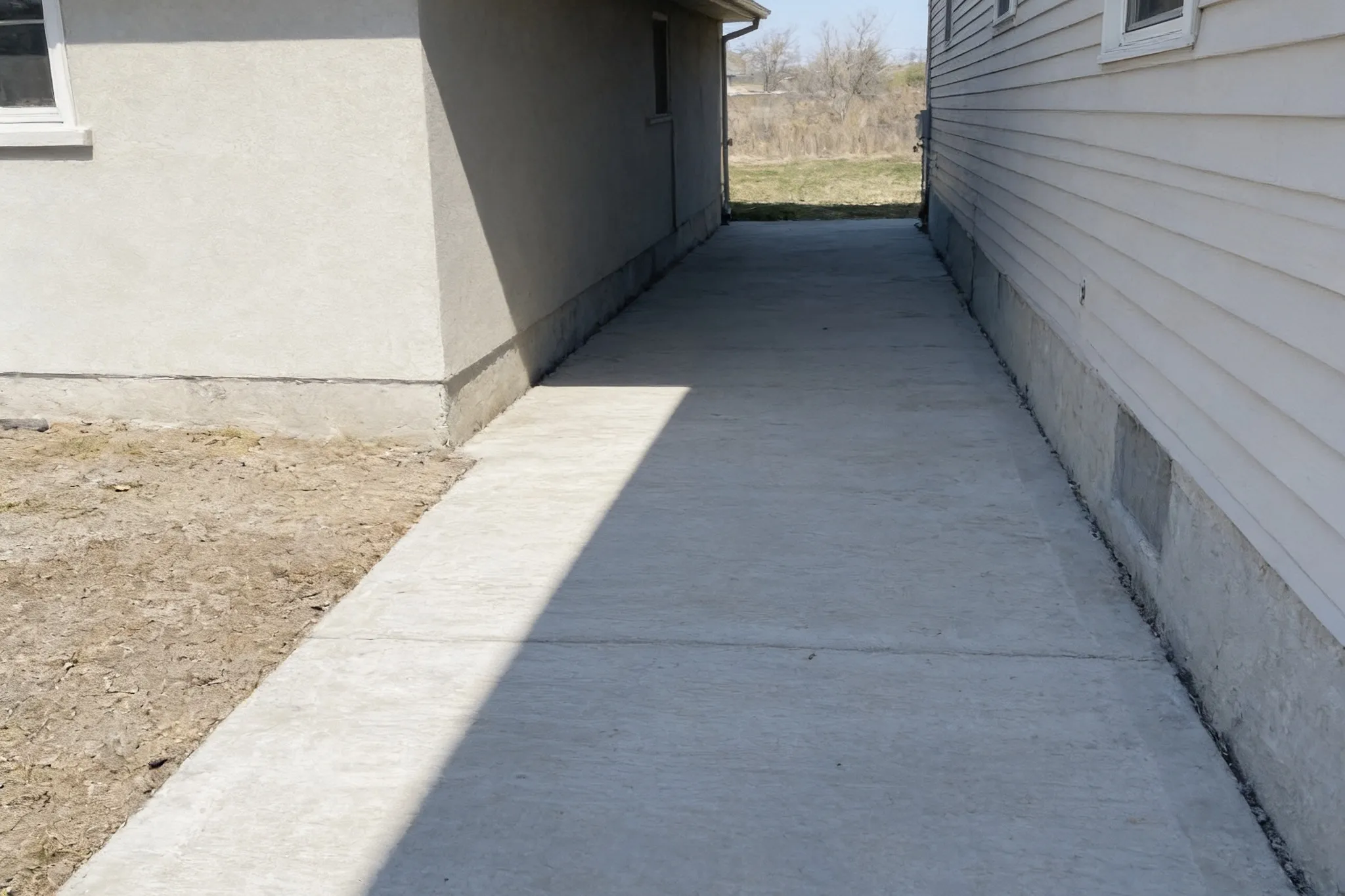 A concrete walkway, Southern Ontario
